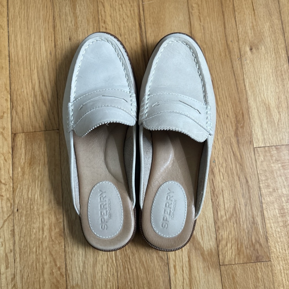 Sperry White Flats Moccasin-Style Loafers